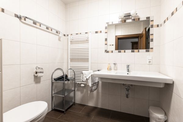 Helles Badezimmer mit Dusche WC und Handtuchheizung Helles Badezimmer mit Dusche WC und Handtuchheizung