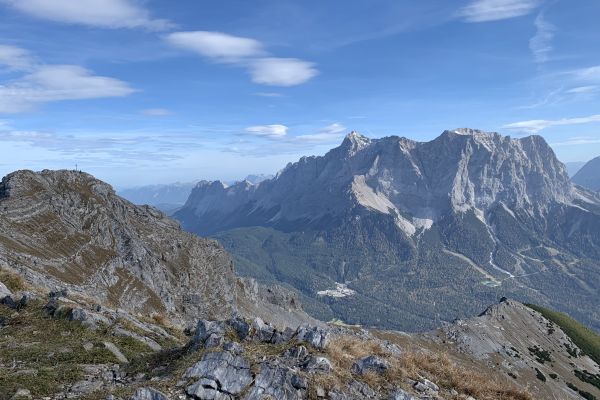 Blick vom Daniel auf die Zugspitze und das Wettersteingebirge Blick vom Daniel auf die Zugspitze und das Wettersteingebirge